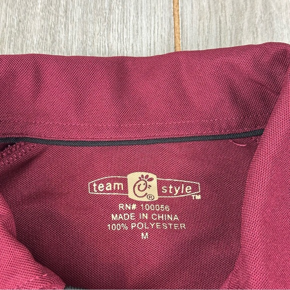 Chick Fil A Polo Shirt Men’s Size M Dark Red Burgundy Maroon Stretch - Picture 5 of 8